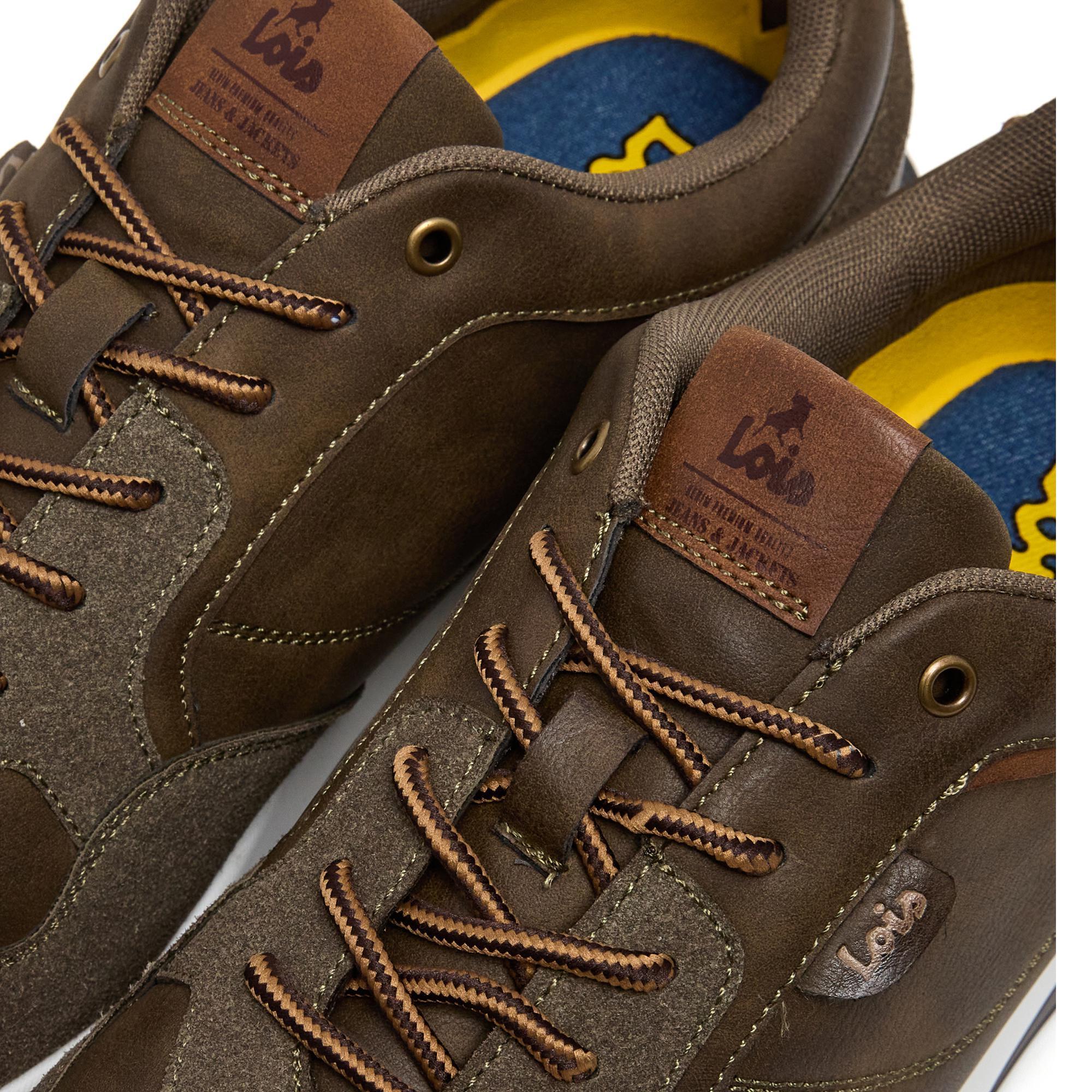Zapatillas Lois Hombre 64497 Marrones con Cordones 5/5