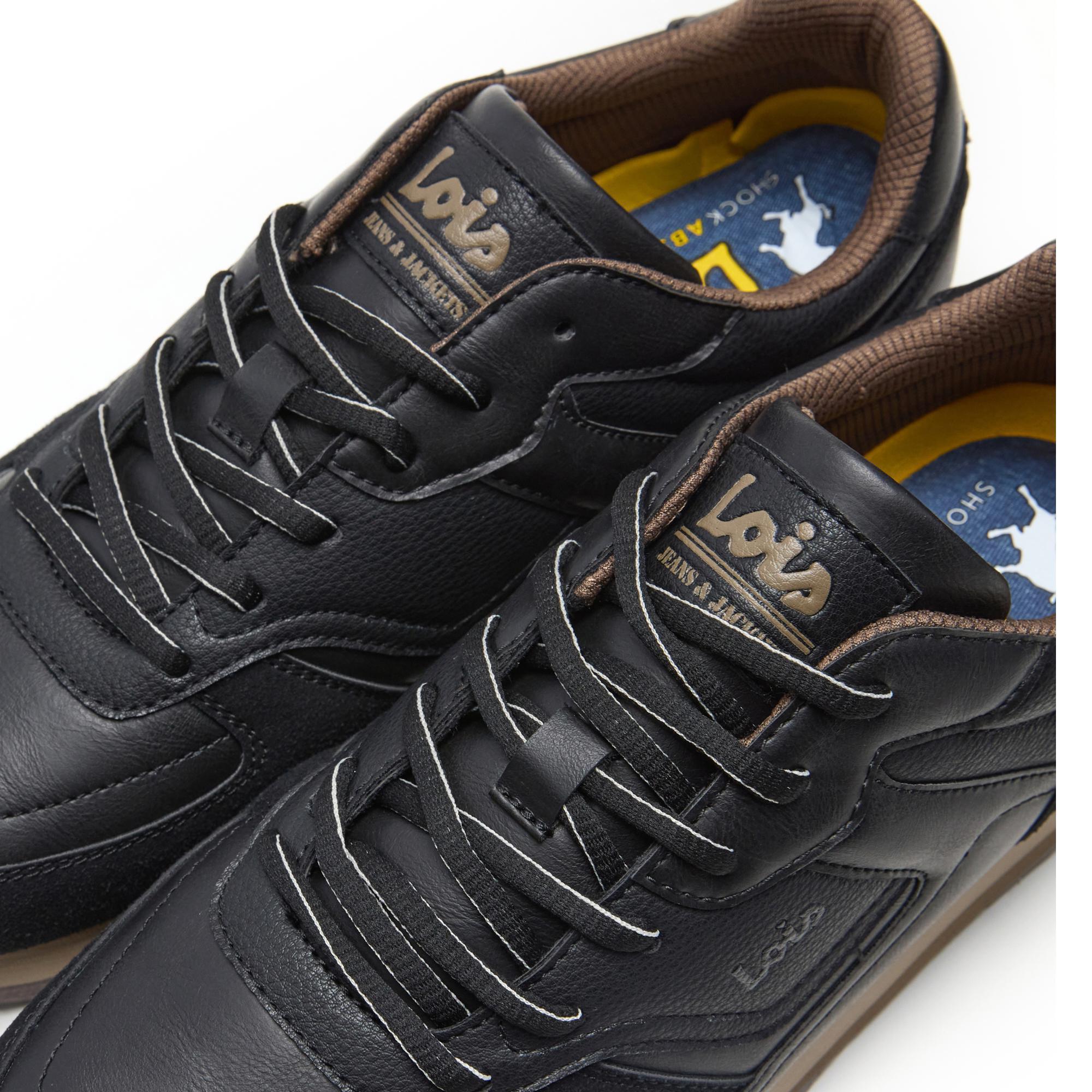 Zapatillas Lois Hombre 64495 Negras con Cordones 5/5