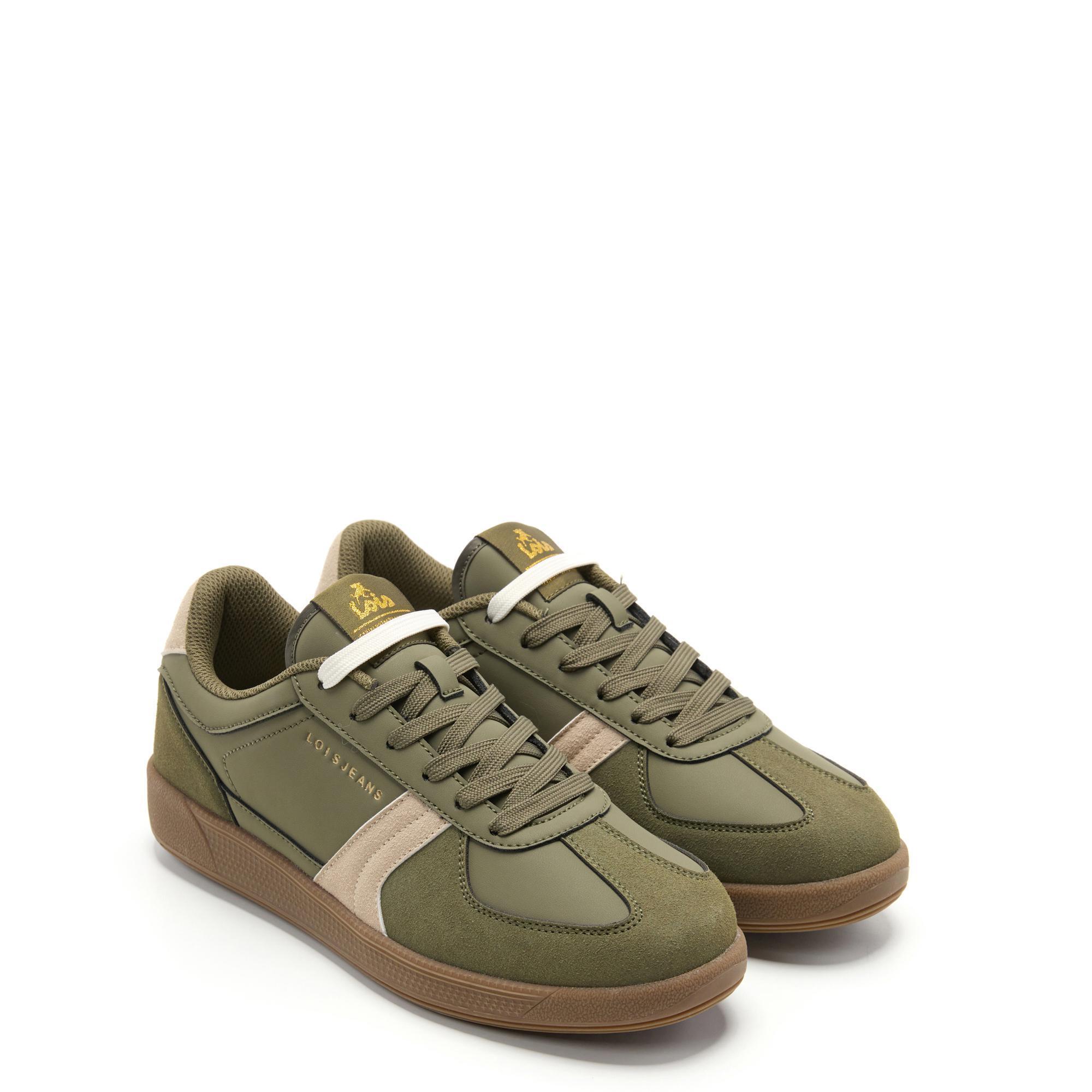 Zapatillas Lois Hombre 64486 Caqui con Cordones 2/5