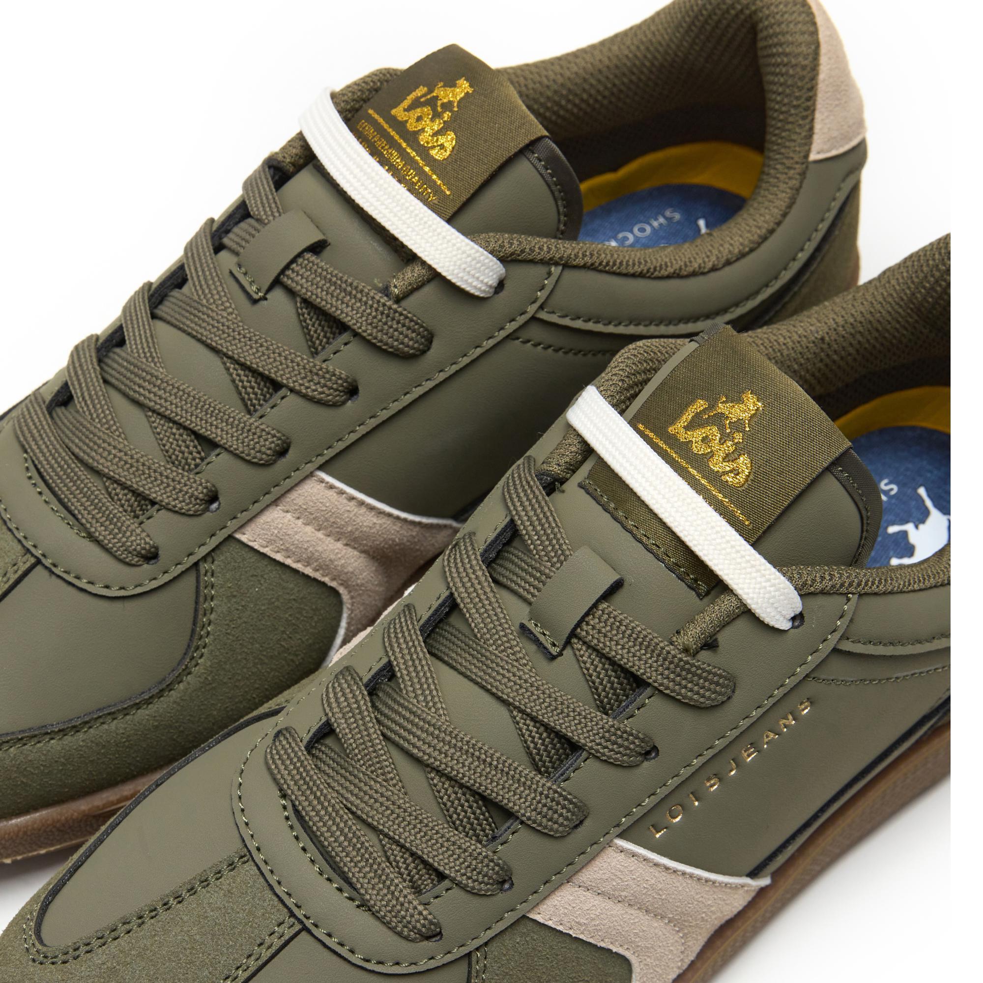 Zapatillas Lois Hombre 64486 Caqui con Cordones 5/5