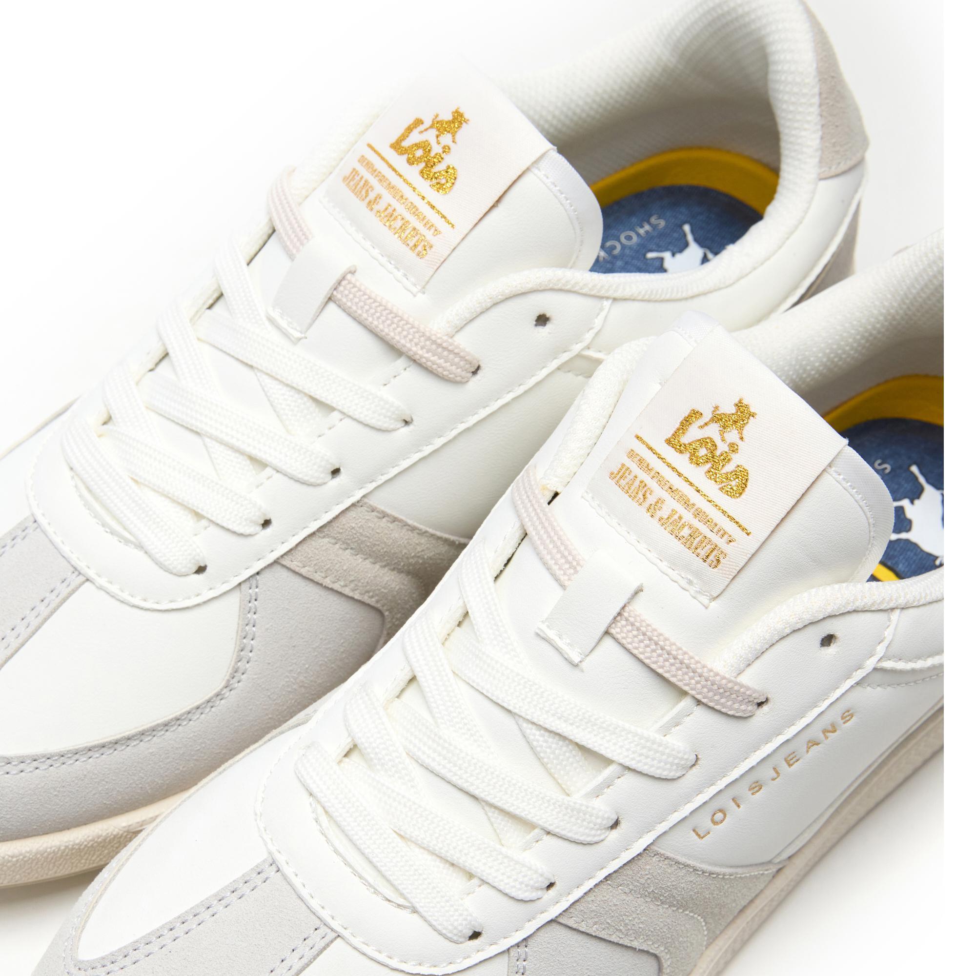 Zapatillas Lois Hombre 64486 Blancas con Cordones 5/5