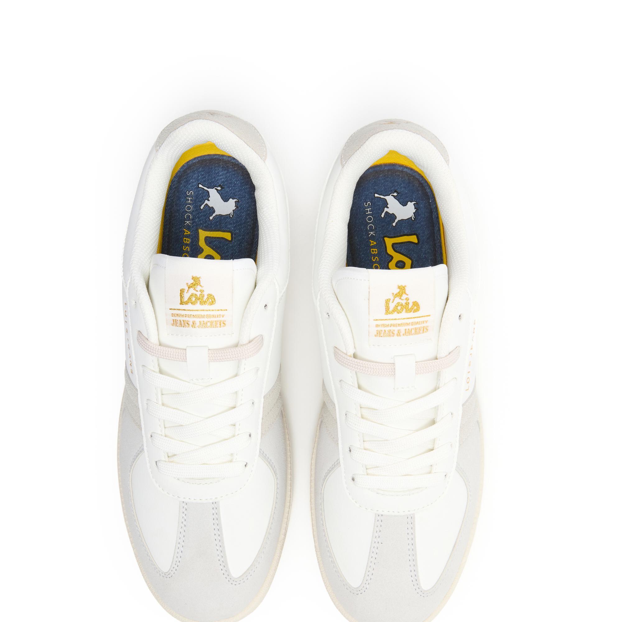 Zapatillas Lois Hombre 64486 Blancas con Cordones 4/5