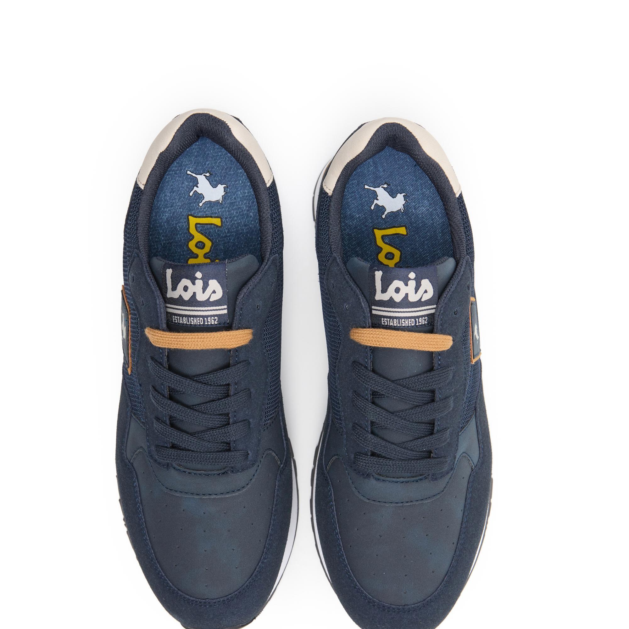 Zapatillas Lois Hombre 64480 Azul Marino con Cordones 4/6