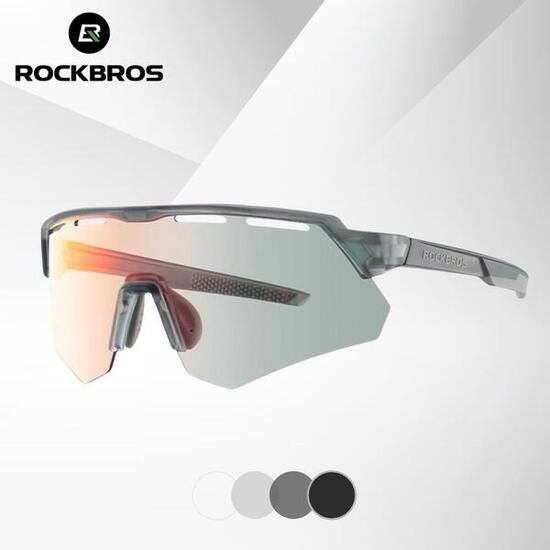 Photochrome Rockbros-Brille mit transparentem Gestell