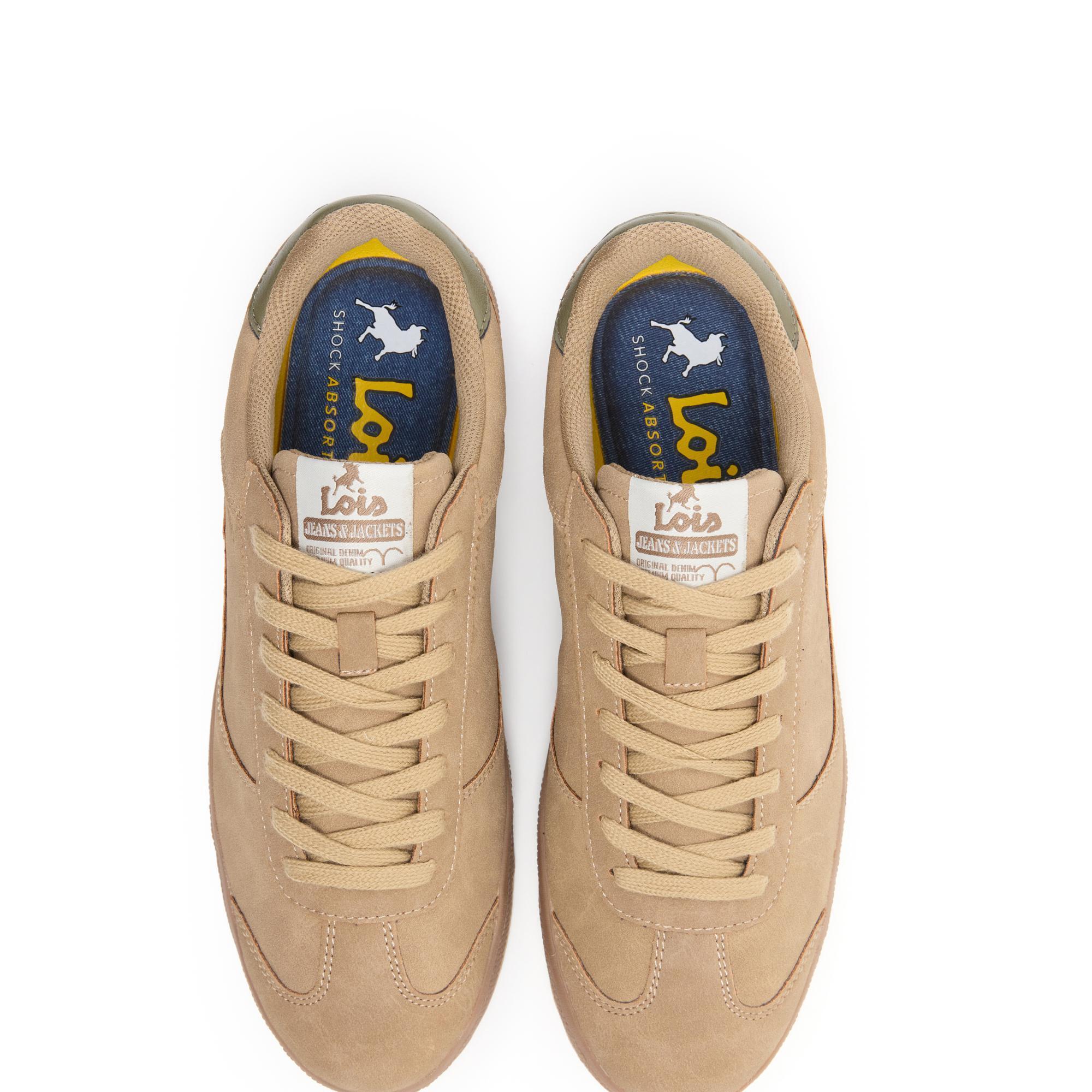 Zapatillas Lois Hombre 64488 Camel con Cordones 4/5