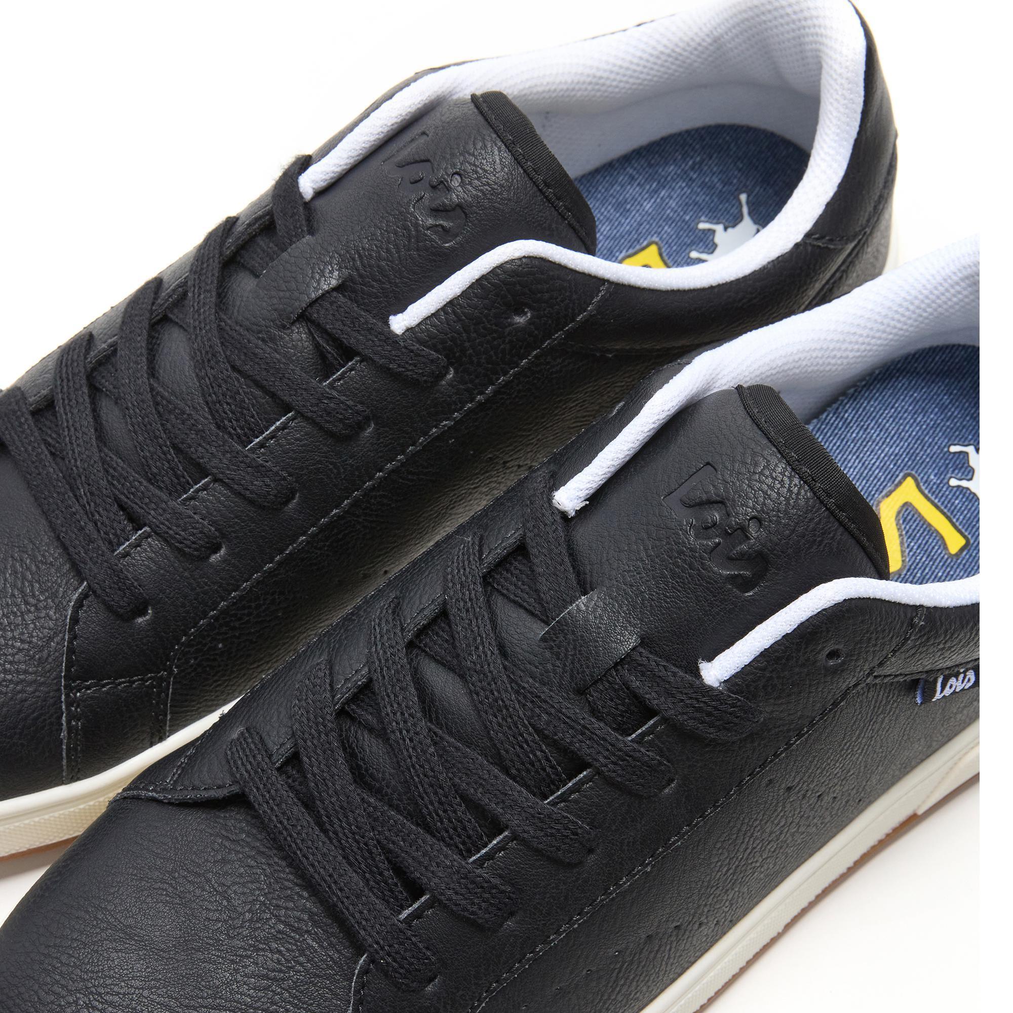 Zapatillas Lois Hombre 64489 Negras con Cordones 5/5