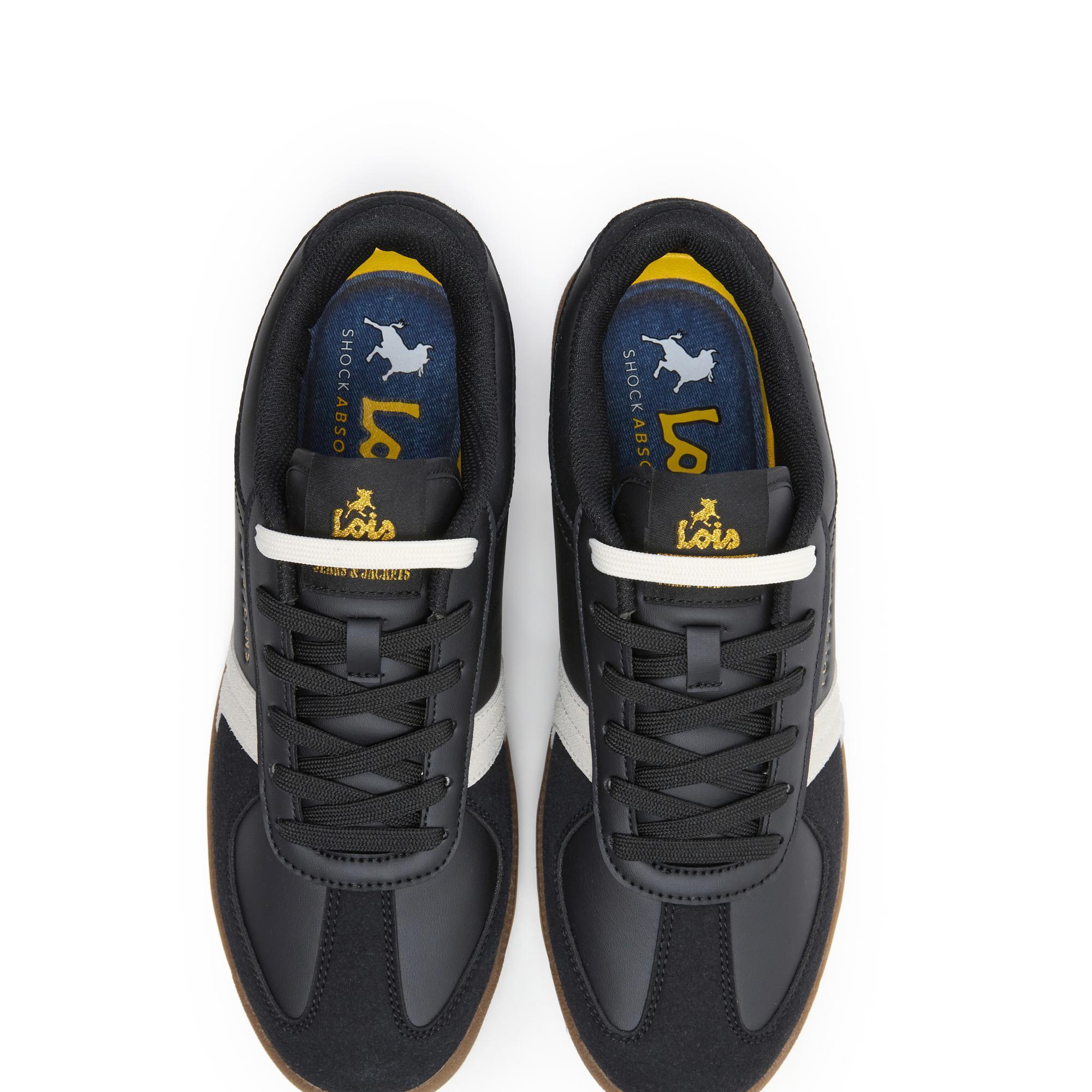 Zapatillas Lois Hombre 64486 Negras con Cordones 4/5