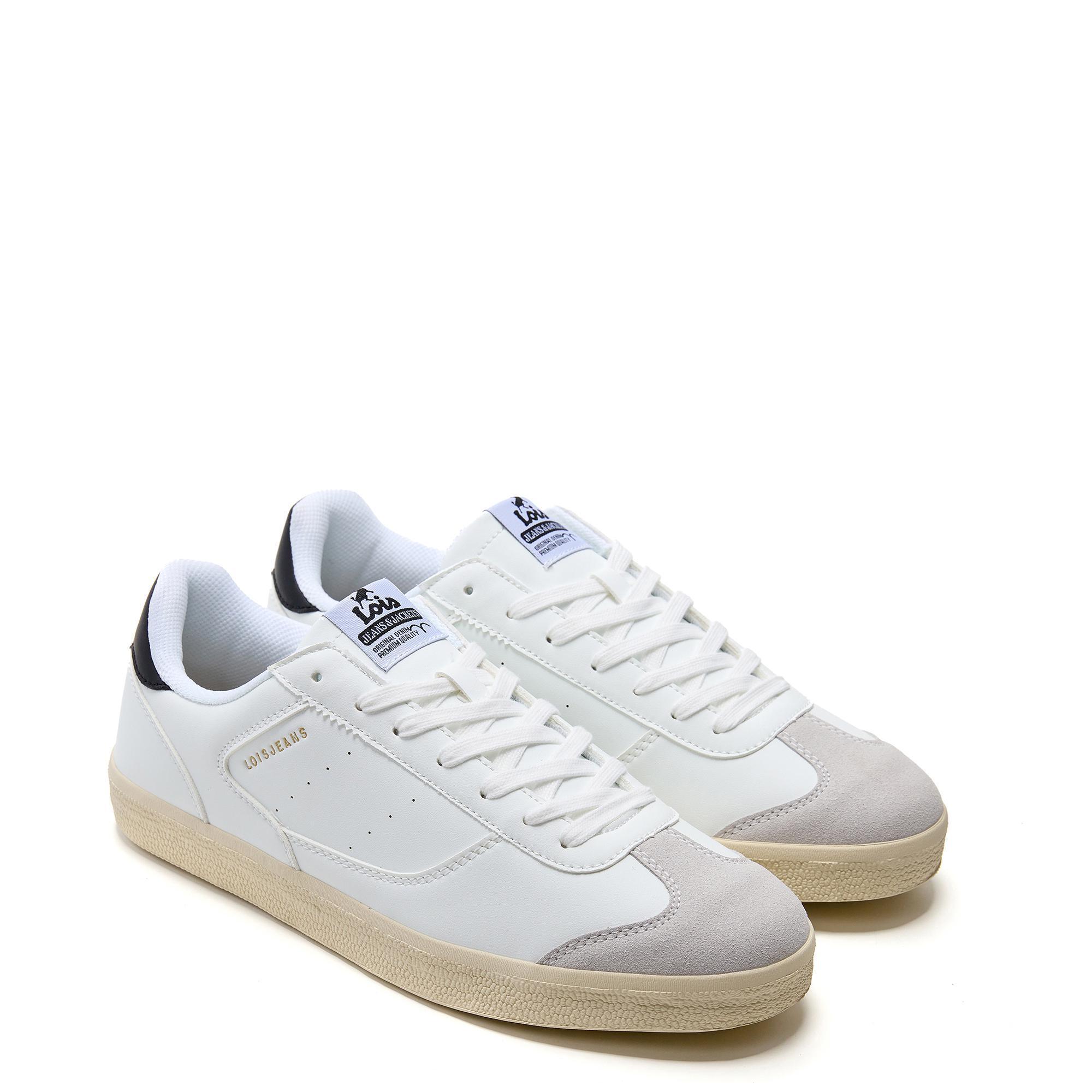 Zapatillas Lois Hombre 64488 Blancas con Cordones 2/5