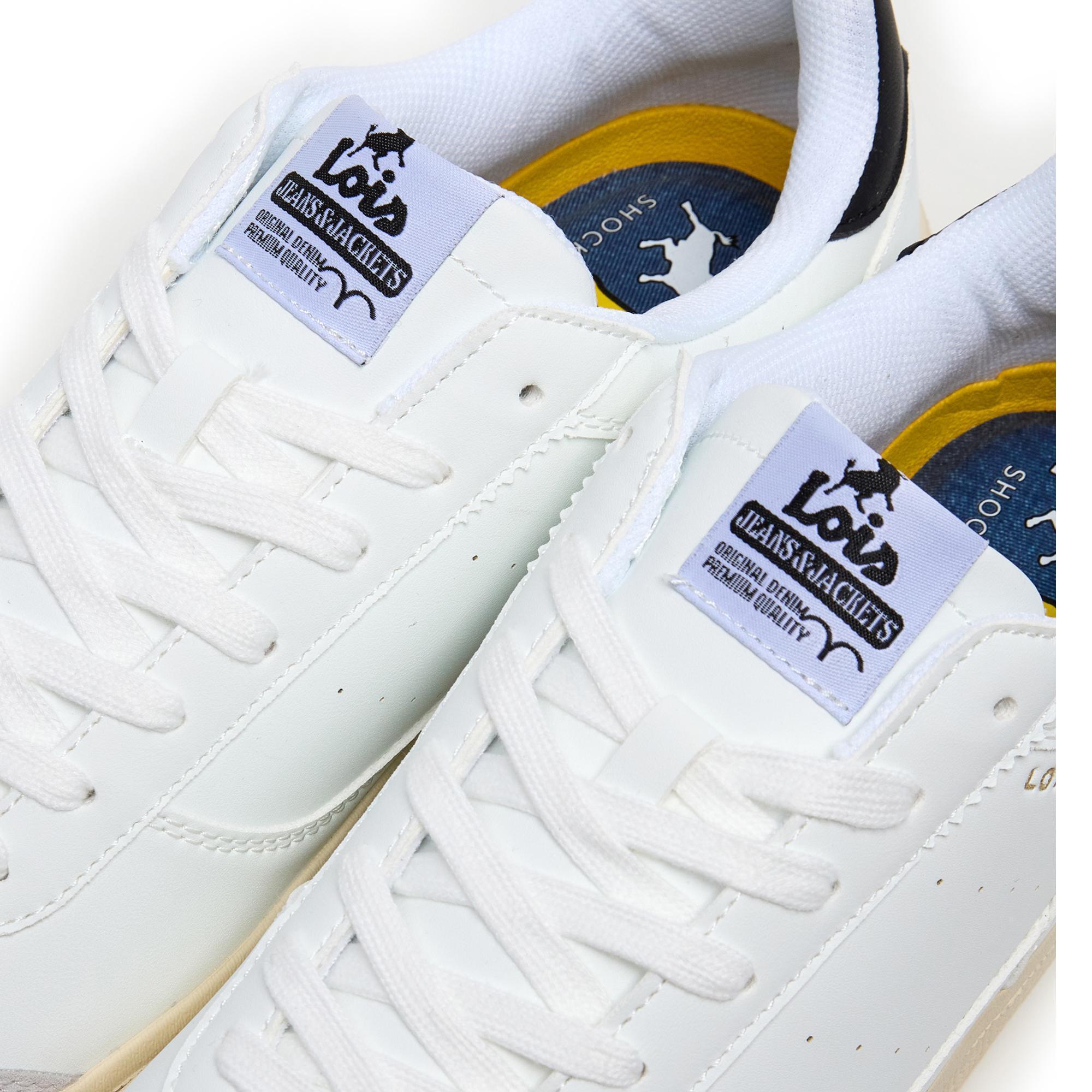 Zapatillas Lois Hombre 64488 Blancas con Cordones 5/5