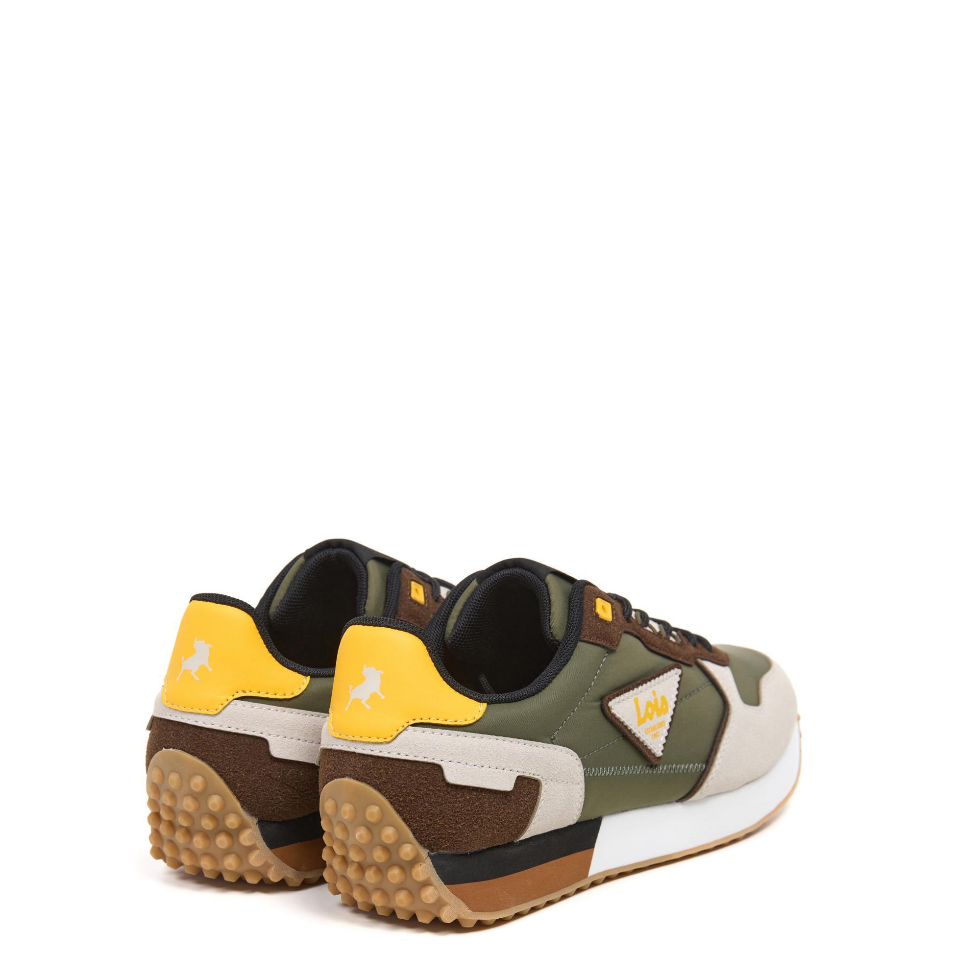 Zapatillas Lois Hombre 64483 Caqui con Cordones 3/5