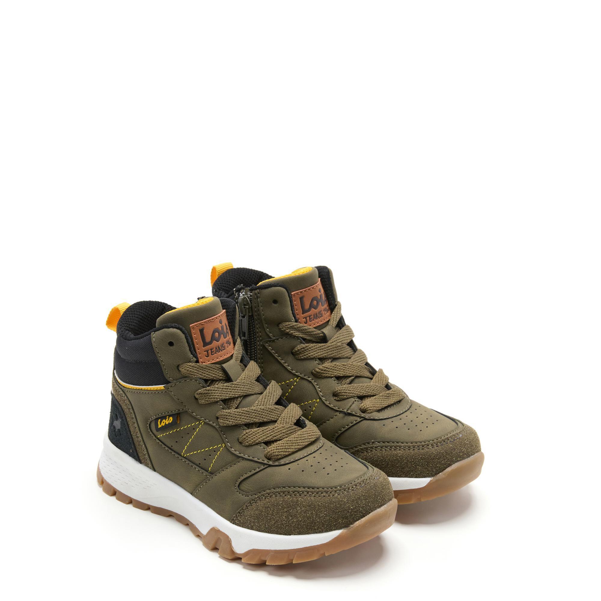 Botines Lois Niño 63303 Caqui Cremallera y Cordones 2/5
