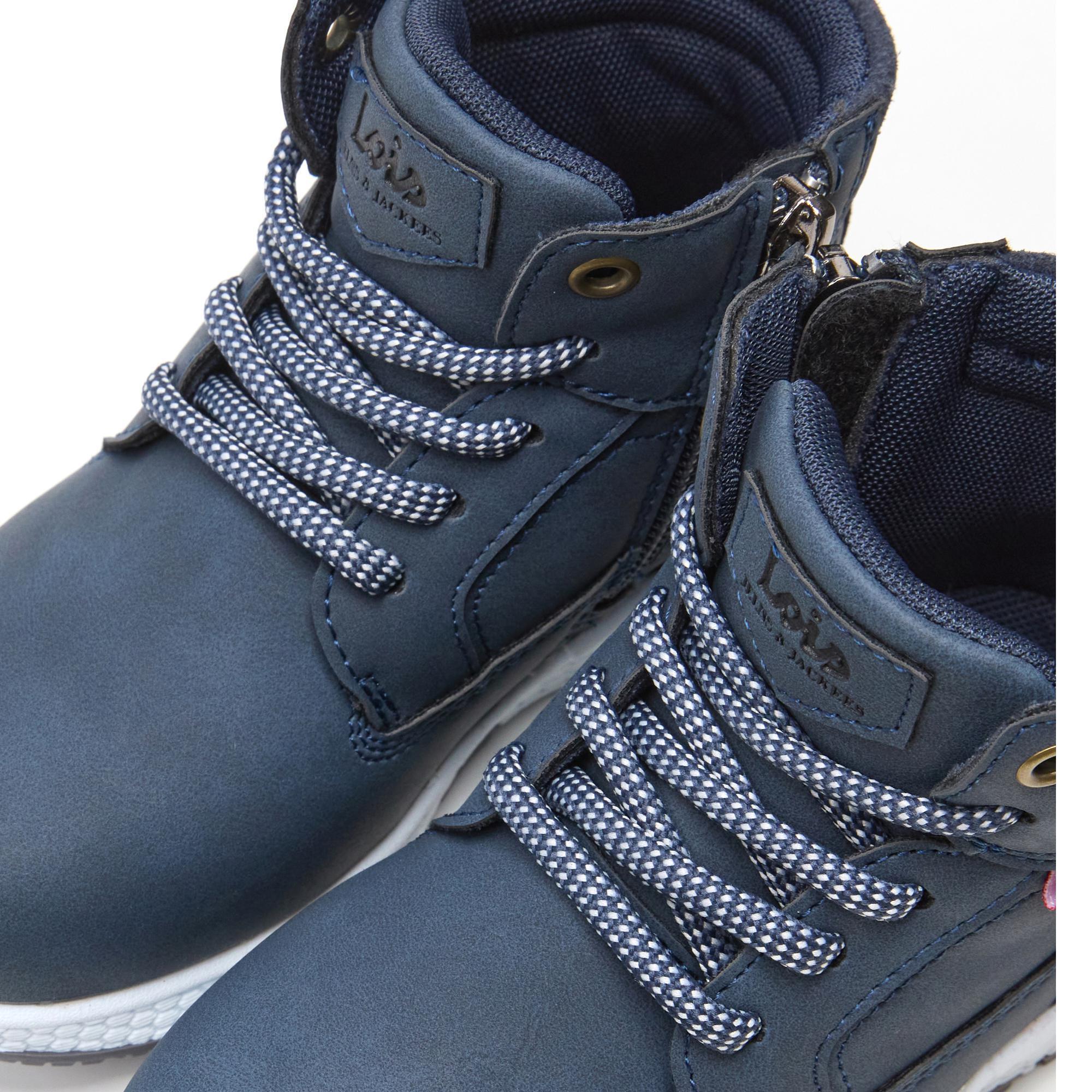 Botines Lois Niño 46259 Azul Marino Cremallera y Cordones 5/5