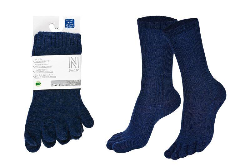Meias de dedo 56% lã merino - Anti-bolhas - Caminhada / Trekking - Bruges 2/6