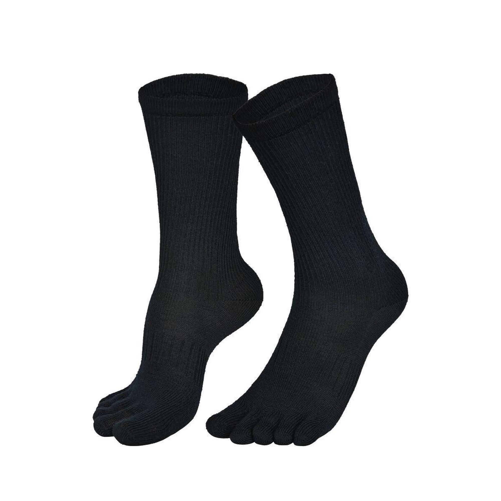 Norfolk - Chaussettes À Orteils Laine Mérinos 56% - Anti Ampoules - Randonnée - Bruges - Chaussettes - Noir - 43/46 - Decathlon