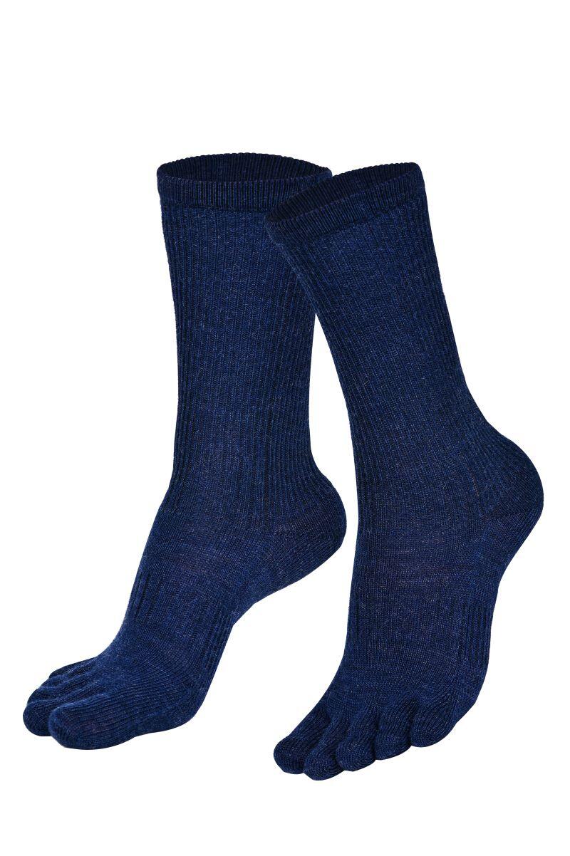 NORFOLK 56% Merinowolle Zehensocken - Anti-Blasen - Wandersocken - Bruges