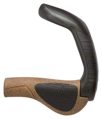 ERGON Ergon GP5 BioKork Handvatten met Bar End Bruin Zwart