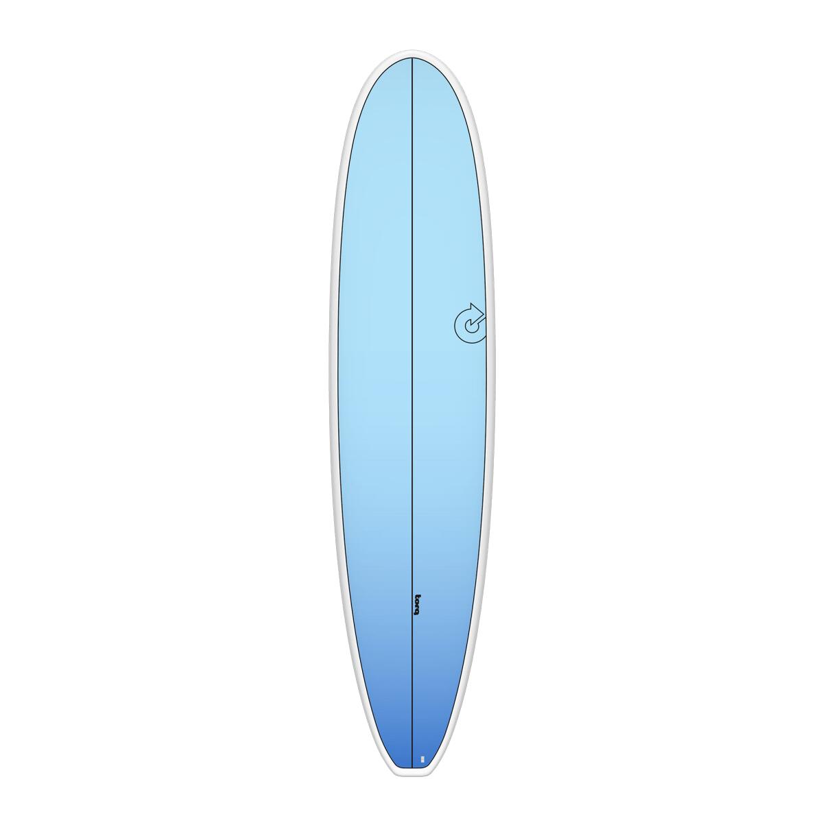 Torq - Long Tet Retro Fade Blanc Rail 8'0" -  Planche De Surf Longboard 8'0 - Planche De Surf - Bleu - 8' - Decathlon