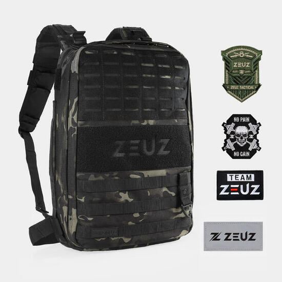 Sac à dos ZEUZ Rucking Camouflage — capacité 30 kg