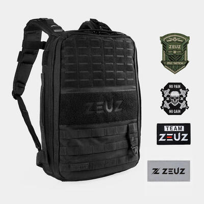 Zeuz rucking backpack – rugtas training – zwart