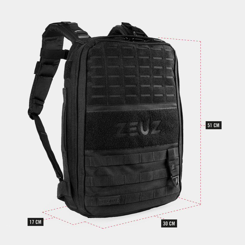 Sac à dos de lestage ZEUZ – Sac à dos d'entraînement – Noir 4/7