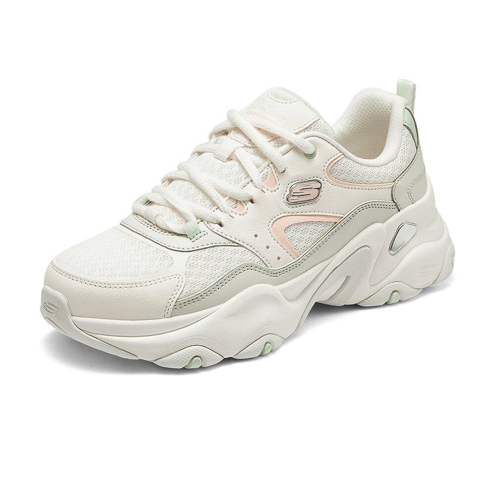 skechers d'lites memory foam lace up sneaker