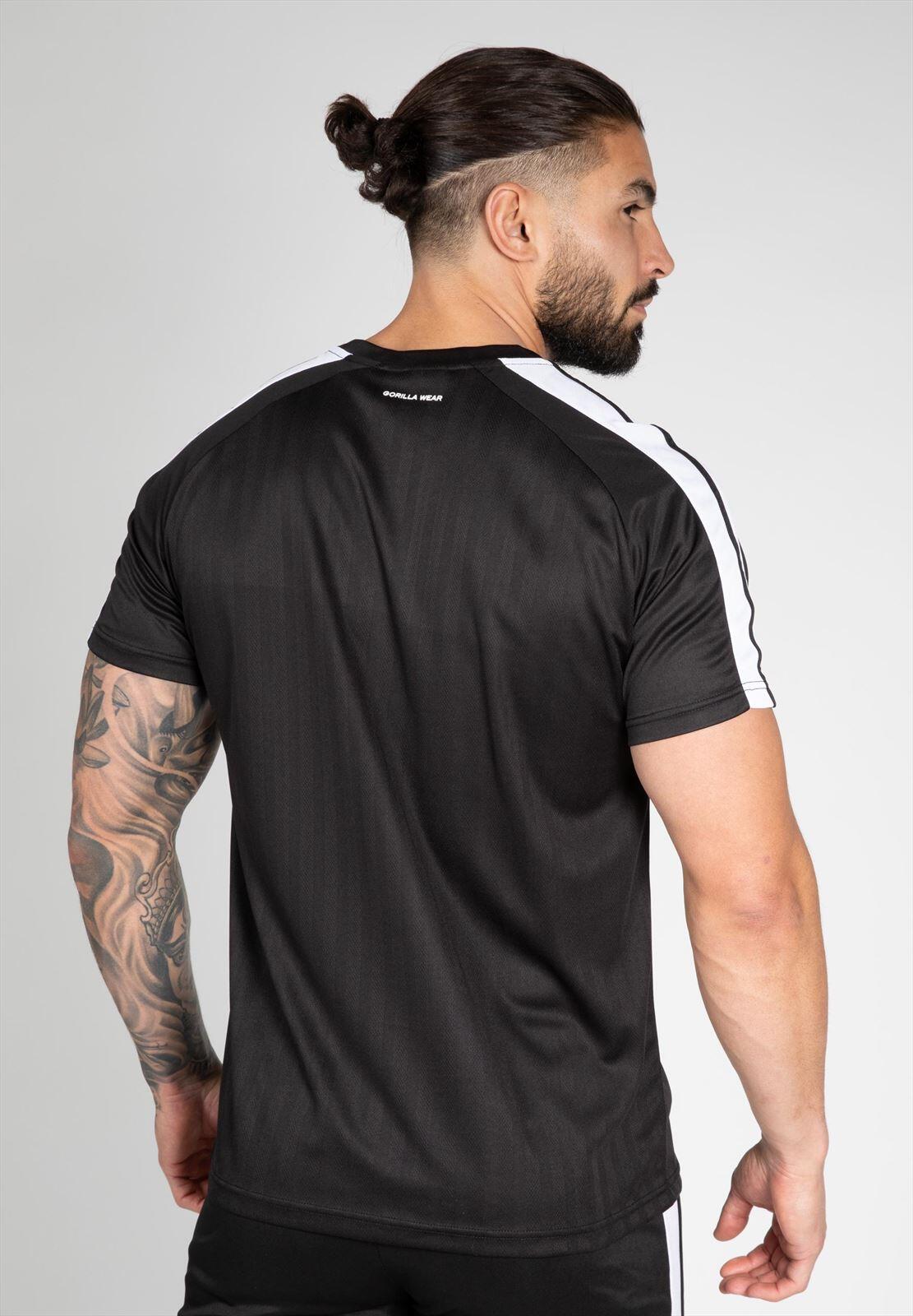 Camiseta Musculación Manga Corta Poliéster Hombre GORILLA WEAR Stratford Negro 2/7