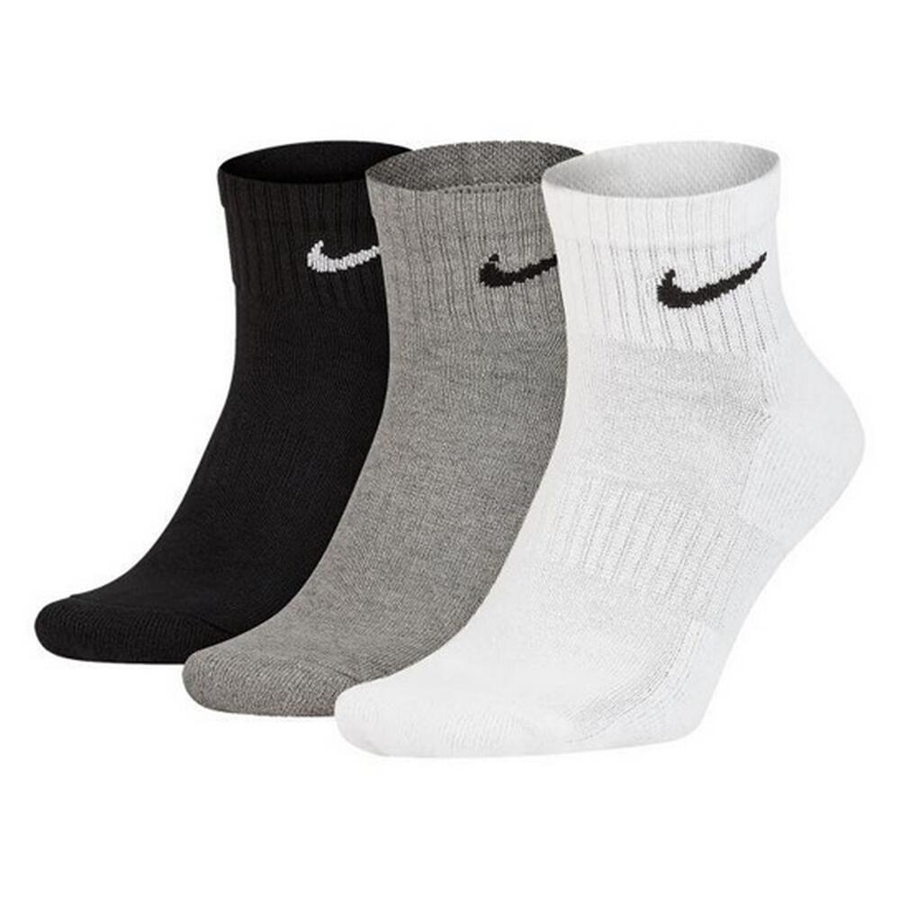 Mens Lightweight Everyday Socks (Pack of 3) (White/Graphite)