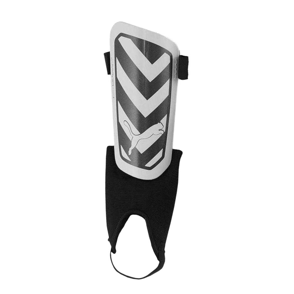 Unisex Adult Ultra Light Football Shin & Ankle Guards (Black/White) S