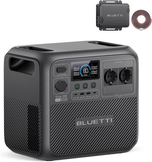BLUETI Elite 200 V2 2600W, Tragbares Kraftwerk + Charger 1 für Camping