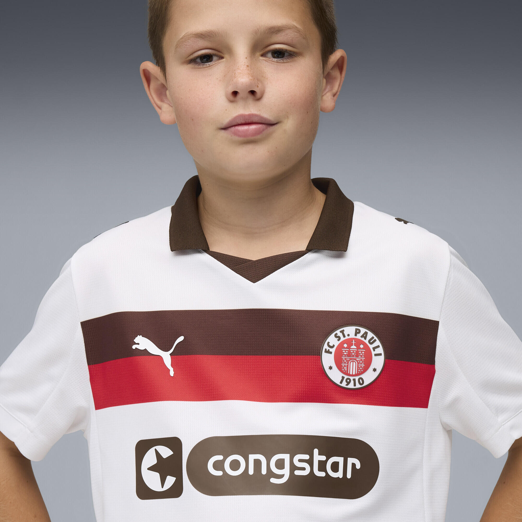 Tricou fotbal copii Drycell, mânecă scurtă 25/26 Auswärtstrikot, alb PUMA 3/7