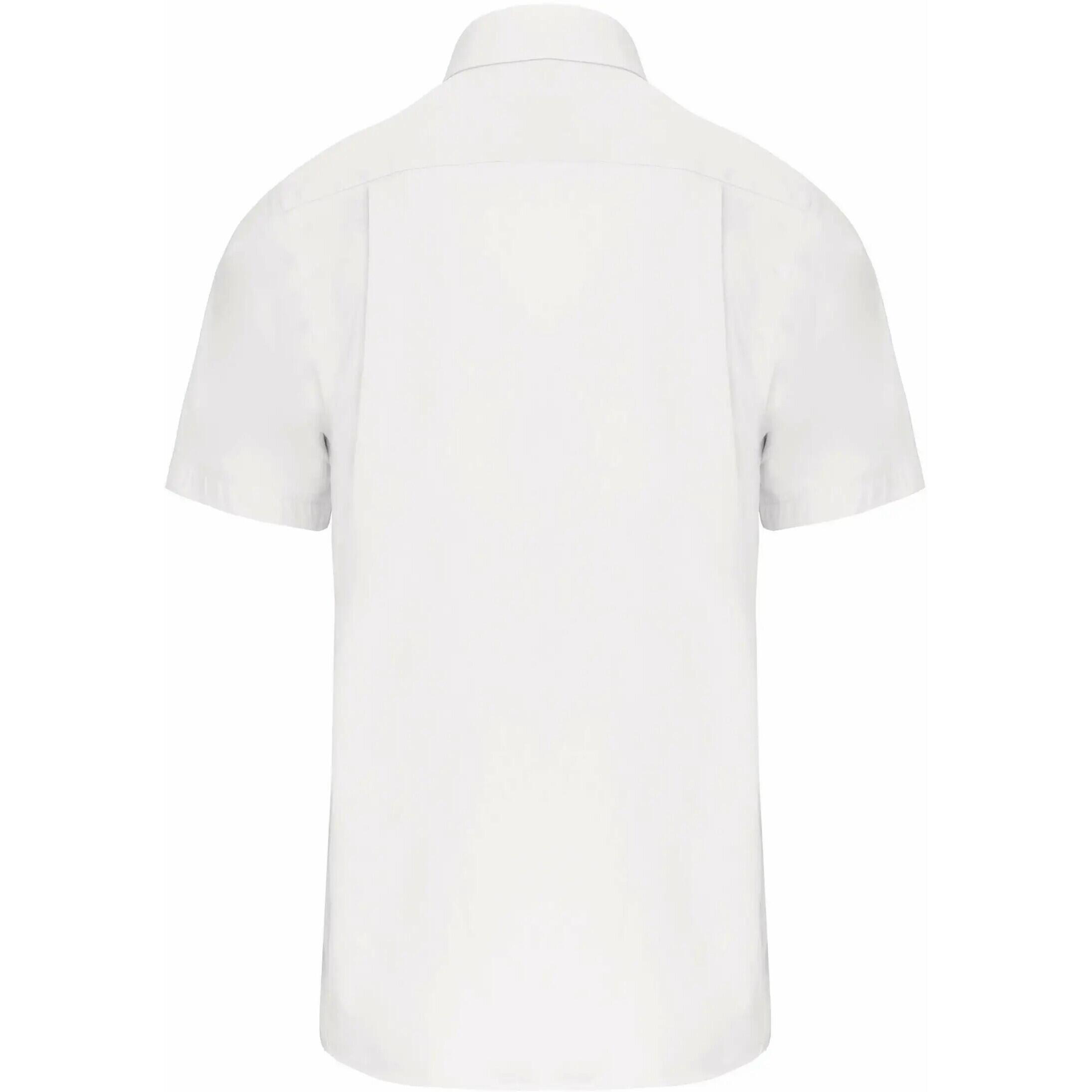 Camisa de manga curta Kariban Popeline blanc 2/3