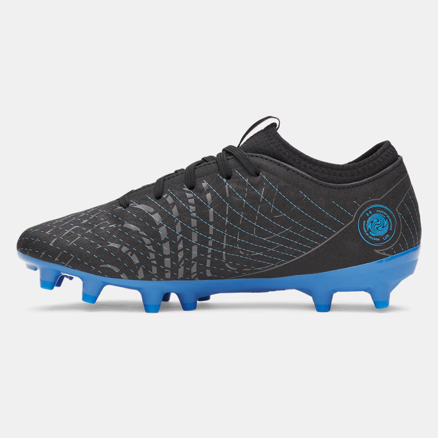 Crampons UA Magnetico Select 5 FG Junior Noir et bleu 3/5