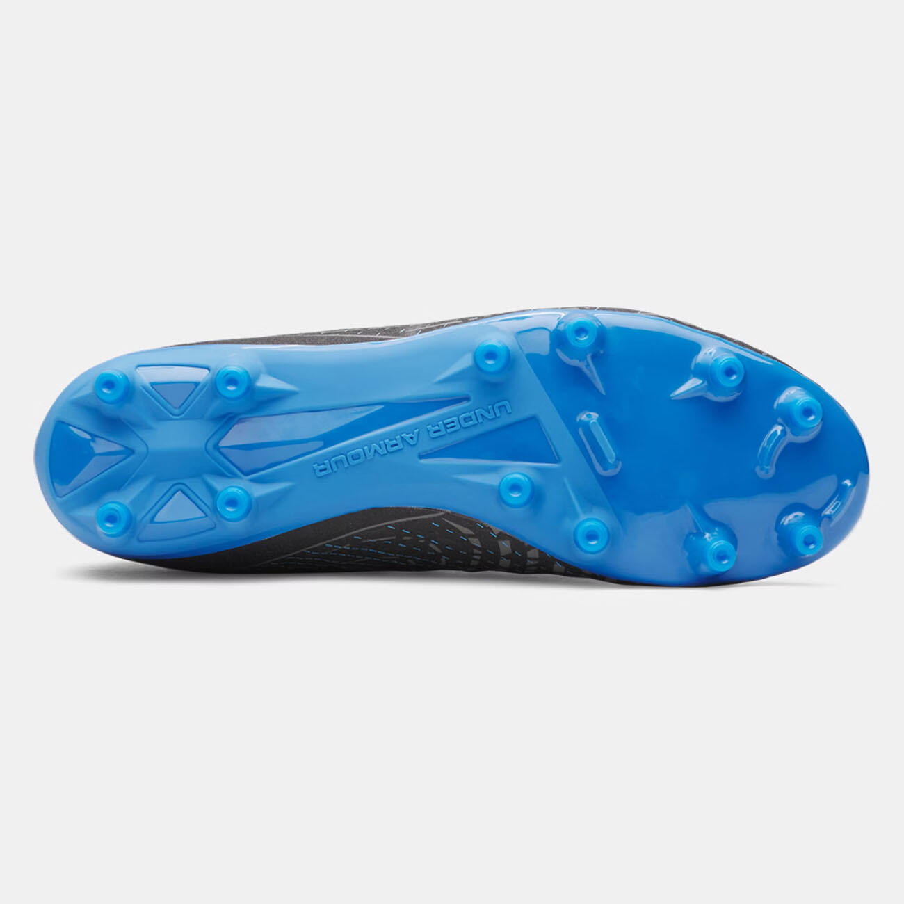 Chuteiras de futebol UA Magnetico Select 5 FG Under Armour pretas, cinza e azul 2/5