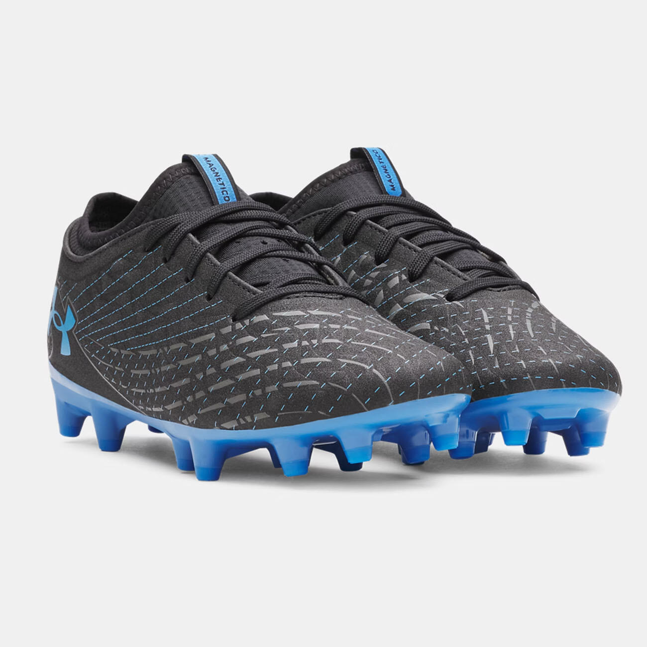 Crampons UA Magnetico Select 5 FG Junior Noir et bleu 5/5