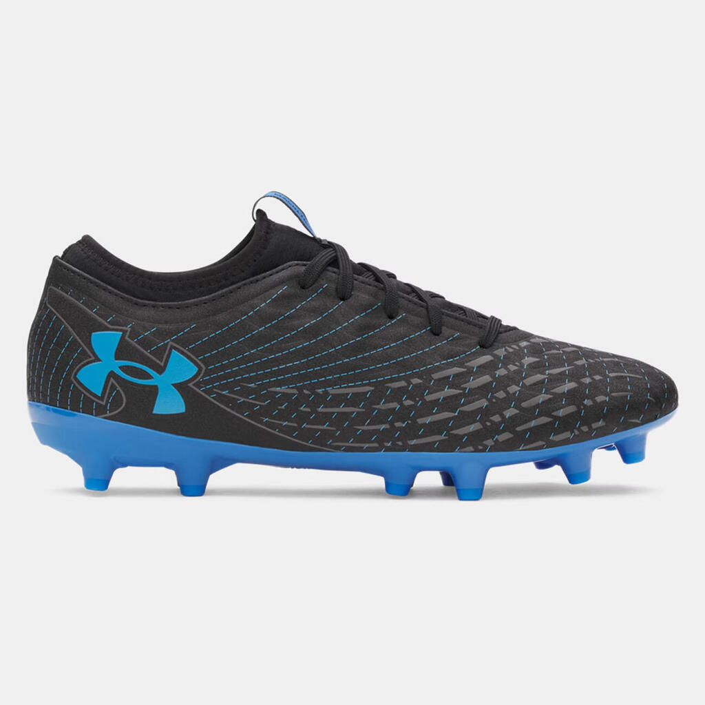 UA Magnetico Select 5 FG Under Armour Cleats - Noir, gris et bleu