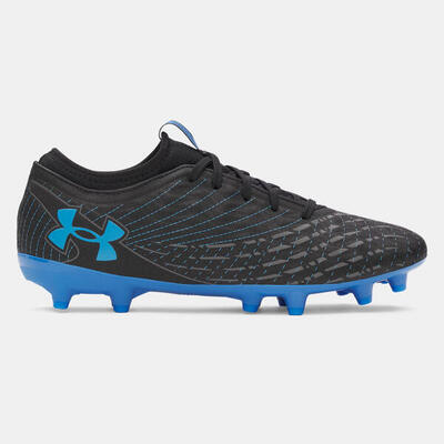 Voetbalschoenen ua magnetico select 5 fg under armour zwart. grijs en blauw
