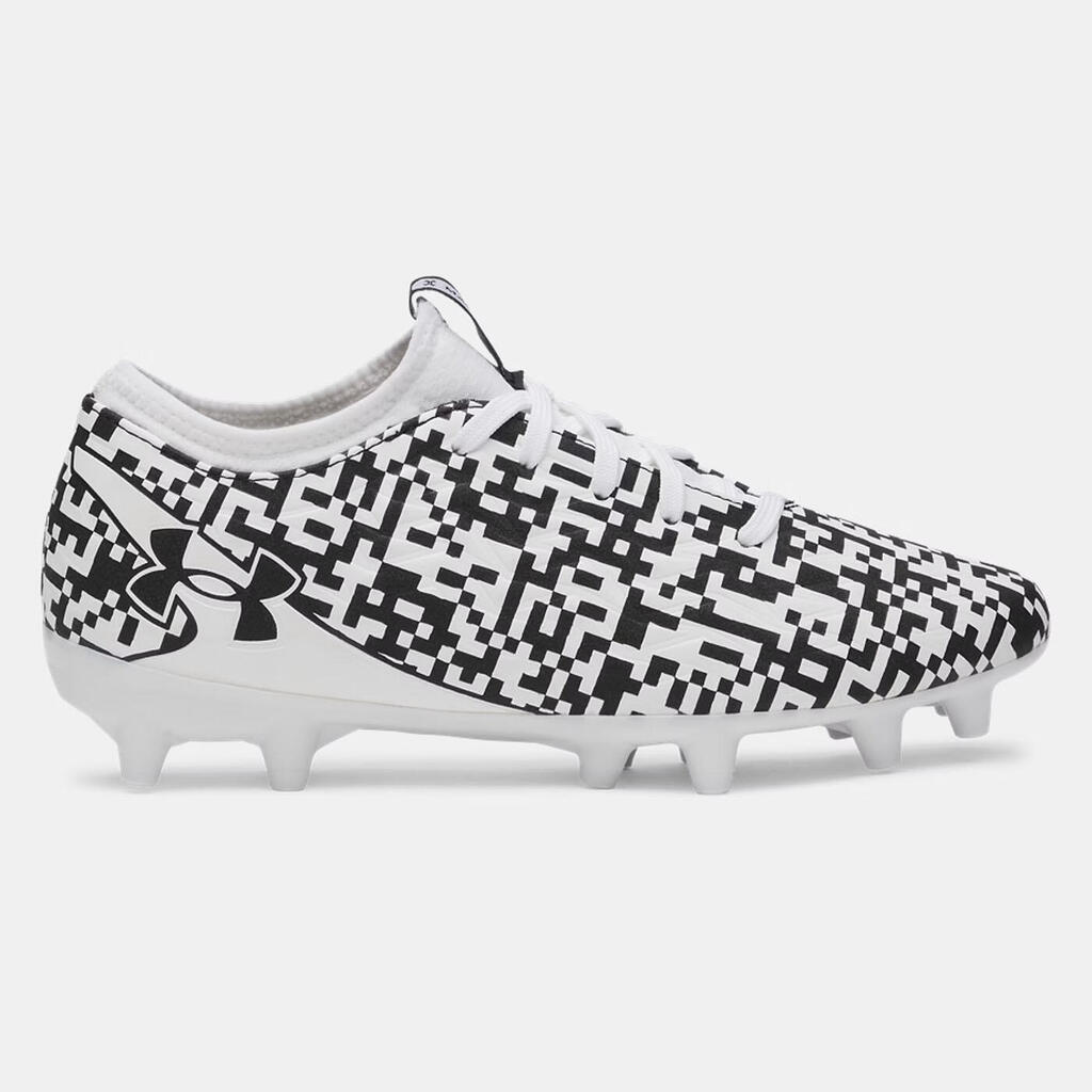 UA Magnetico Select 5 FG Junior Cleats White and Black