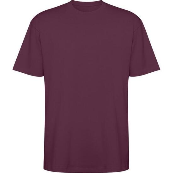 Unisex Bull Oversized Tshirt met korte mouwen voor volwassenen (Pruimenrood)
