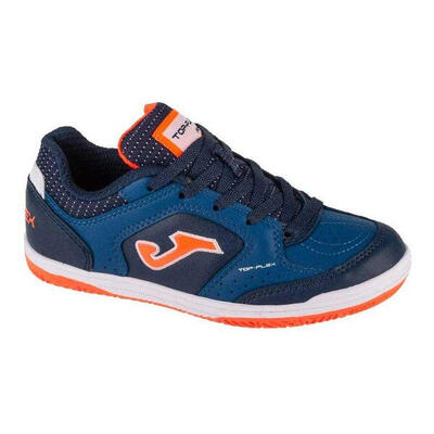 Kinder/kids top flex zaalvoetbalschoenen (marineblauw/oranje)