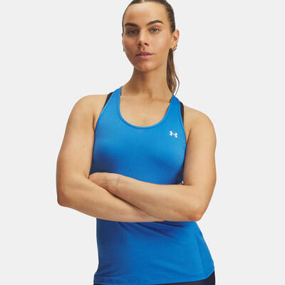 Dames sporttanktop ua heatgear® armour racer blauw atlantis