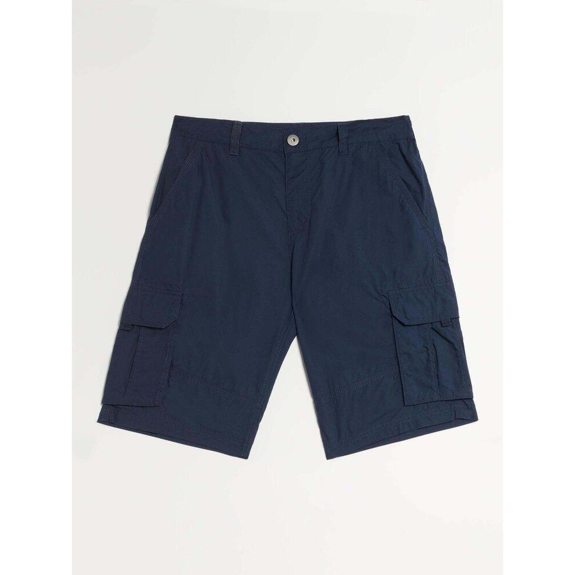 Tbs - 1973 Valenber Bermuda Homme En Coton, Ceinture Semi-élastiquée, Navy - Short De Protection - Bleu - Decathlon