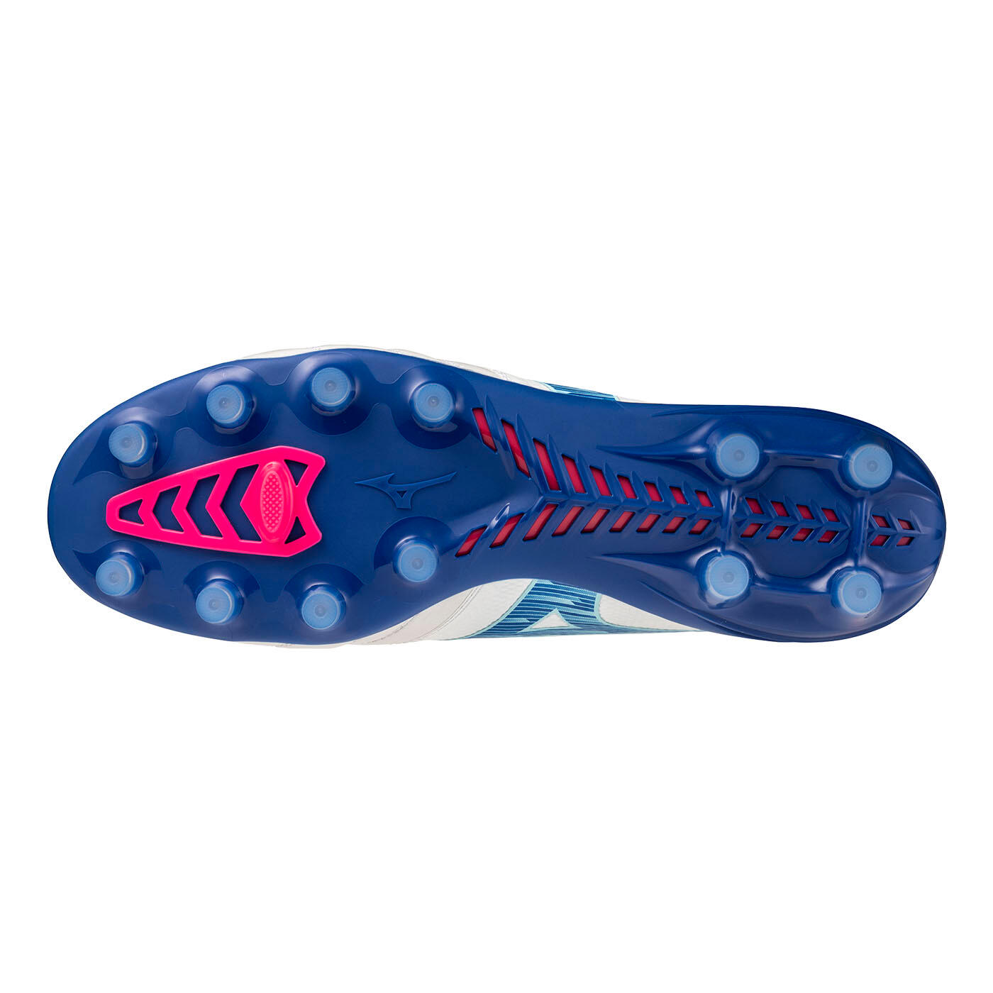 Crampons Mizuno Morelia Neo IV B Elite Blanc, bleu et rose 2/5