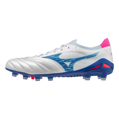 Scarpe Da Calcio Mizuno Morelia Neo Iv B Elite Bianche. Blu E Rosa