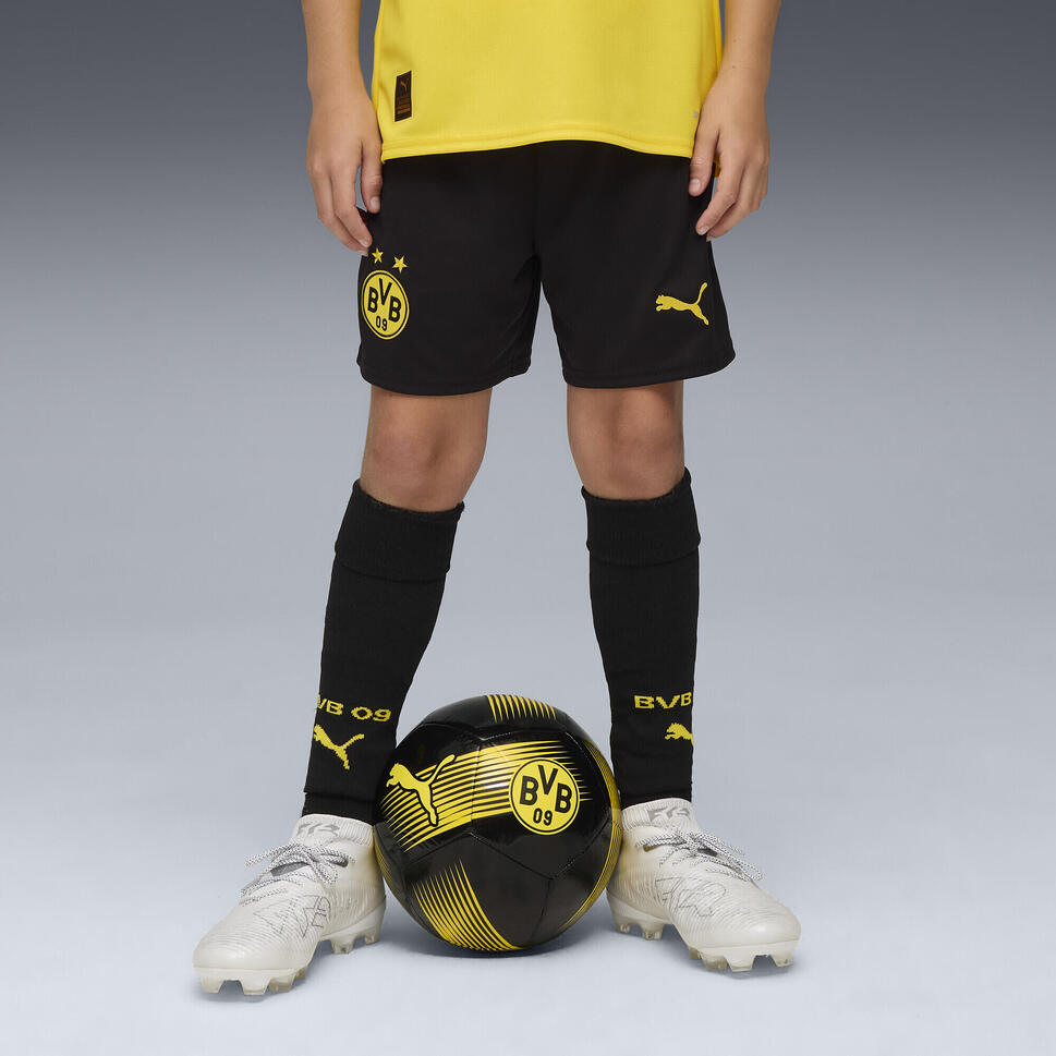 Młodzieżowe szorty Borussia Dortmund 25/26 PUMA Black Faster Yellow