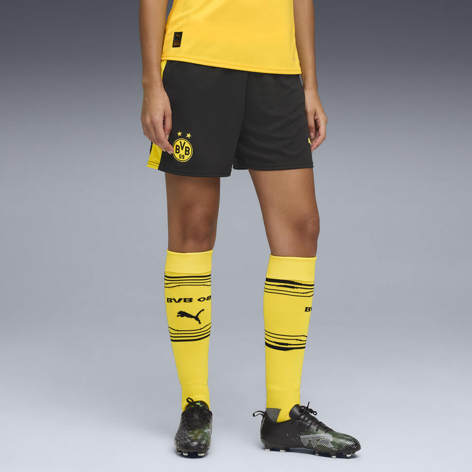Damskie szorty Borussia Dortmund 25/26 PUMA Black Faster Yellow