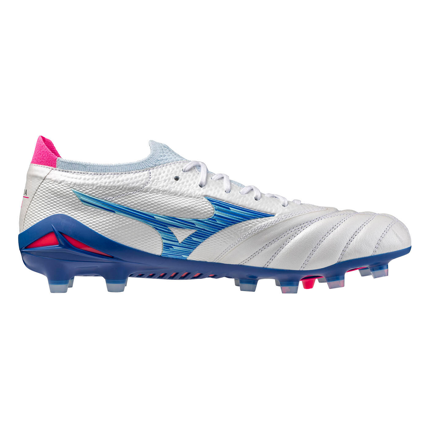 Crampons Mizuno Morelia Neo IV B Japan Blanc, bleu et rose 3/6