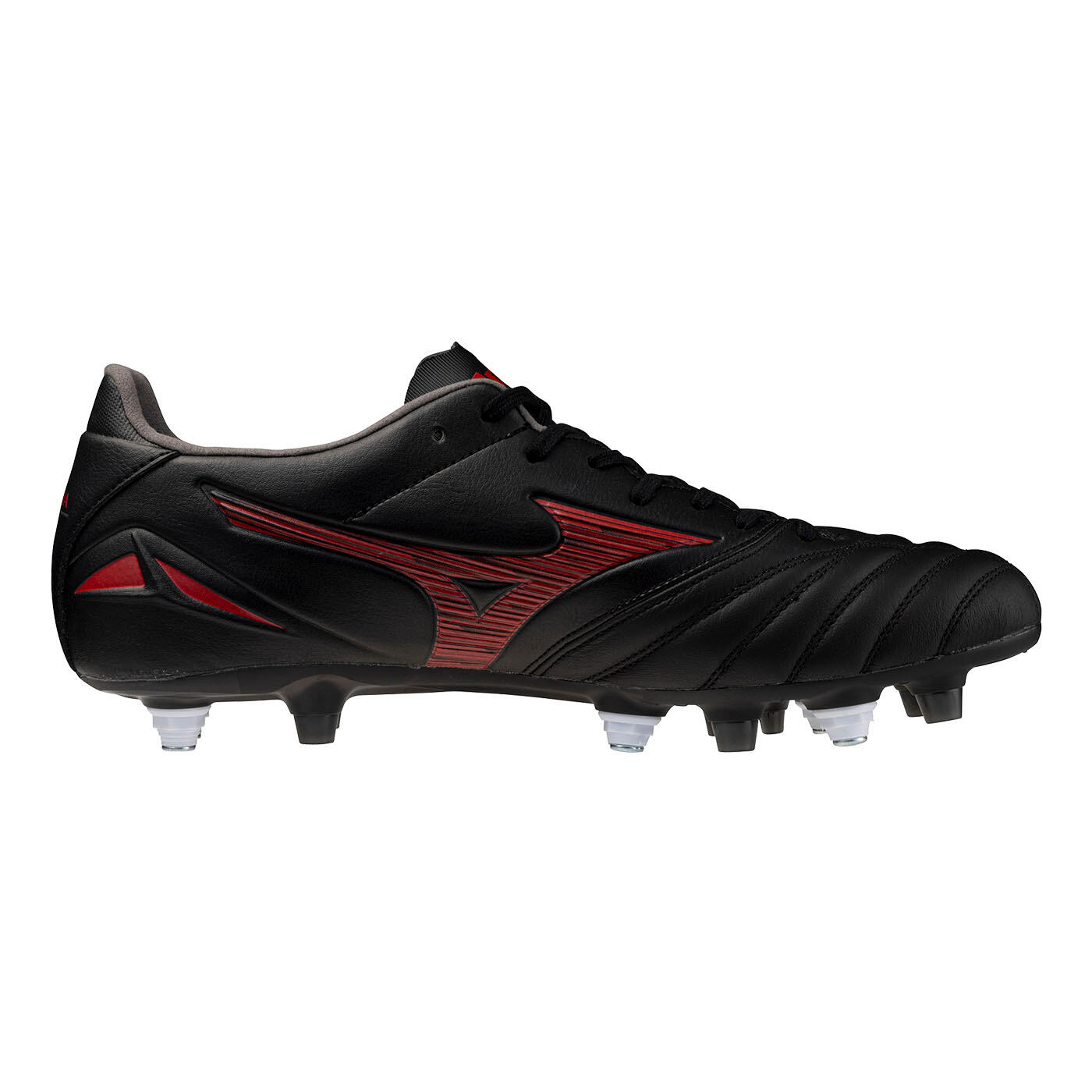Chuteiras de futebol Mizuno Morelia Neo IV Pro Mix Preto e Vermelho 3/7