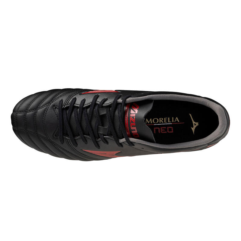 Ghete de fotbal Mizuno Morelia Neo IV Pro Mix negru și roșu
