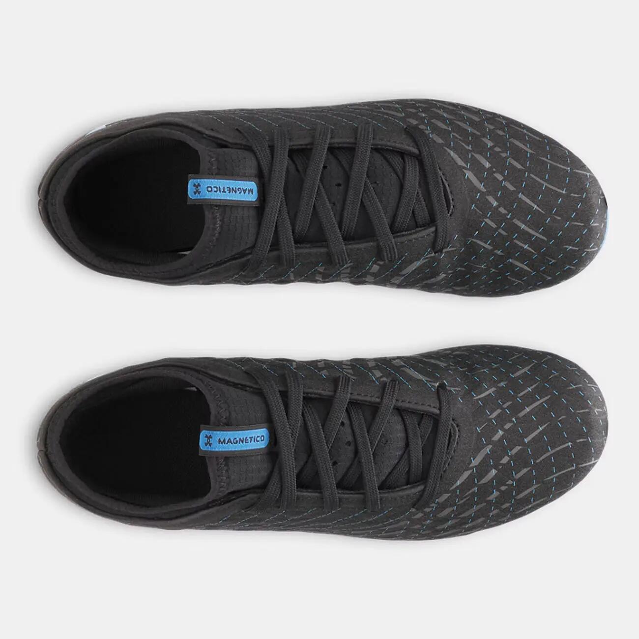 Scarpe da calcio UA Magnetico Select 5 FG Junior nere e blu 4/5