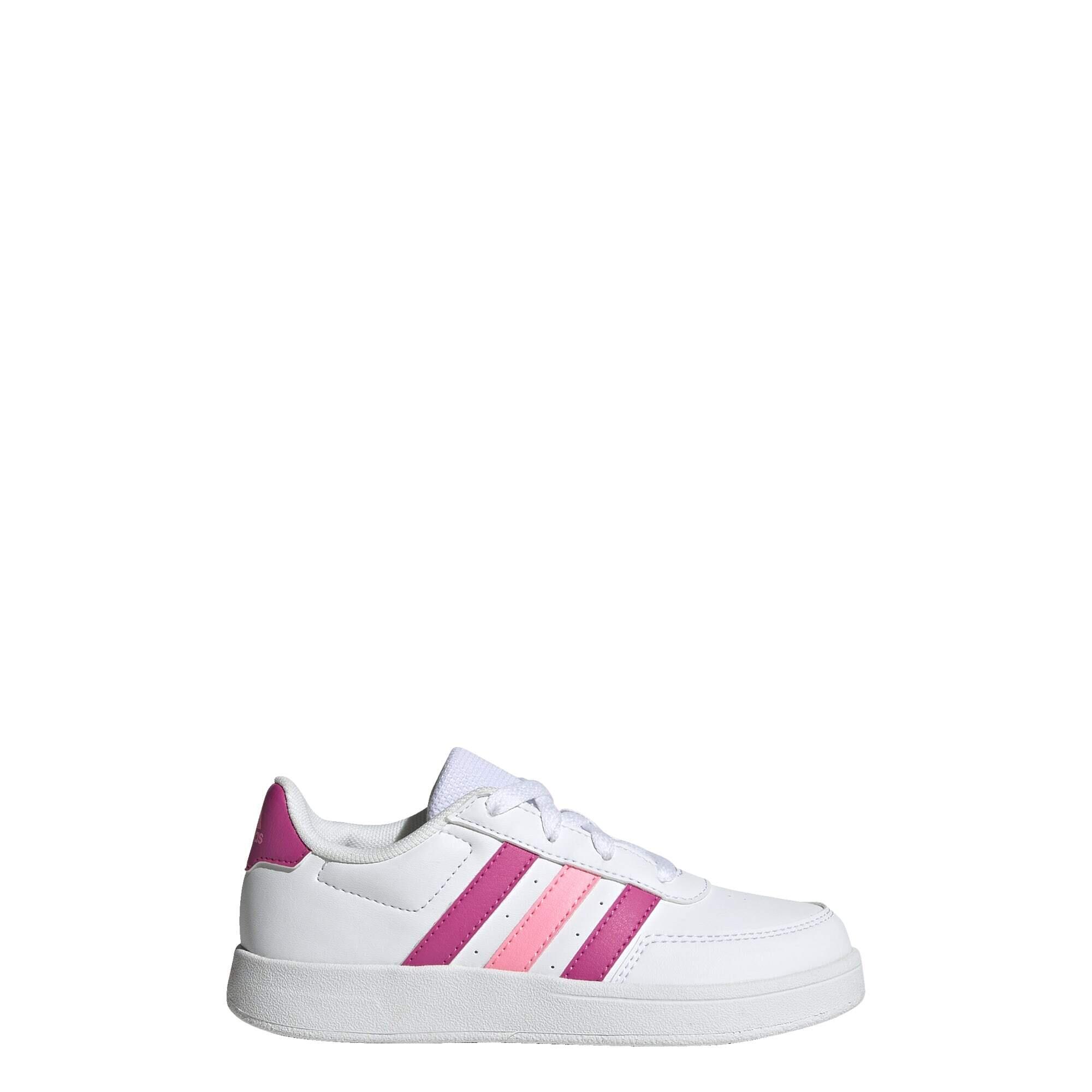 Adidas - Chaussure À Lacets Breaknet Lifestyle Court - Chaussures De Sport - Blanc|rose - Decathlon